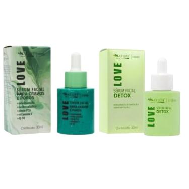 Imagem de Descrição: Combinação perfeita para quem busca tratar a acne e reduzir imperfeições: 1 Sérum Bioativo Antiacne Facial Love 1 Sérum Cravos e Poros Facial Love Benefícios: Redução da acne com ação anti-inflamatória Melhora a aparência da pele com uso contínuo Textura leve, ideal para uso diário Pergun