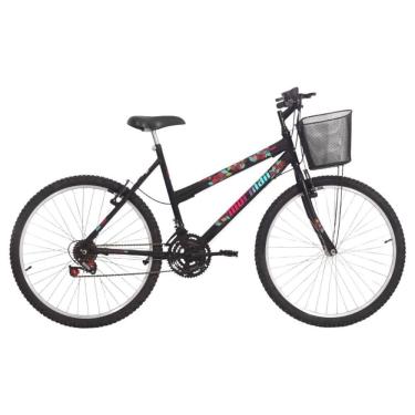 Imagem de Bicicleta Mormaii Safira Aro 26 18V Freio V-Brake Quadro Aço Carbono Preta