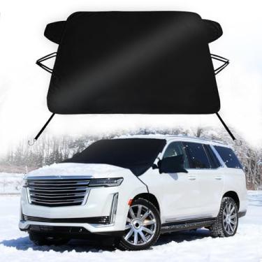 Imagem de SLOGENTO Capa de para-brisa para neve no gelo para Cadillac Escalade XT6 2020-2026, para Mercedes Benz GLE 350 450 tecido Oxford impermeável capa de neve protetor de neve para todos os climas
