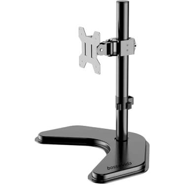 Imagem de Kit Suporte Monitor com Braço Articulado Ergonômico + Organizador de Cabos Adesivo – Ajuste Vertical Flexível, Ideal para monitor vertical | Design Compacto para Monitores de 10” a 27”