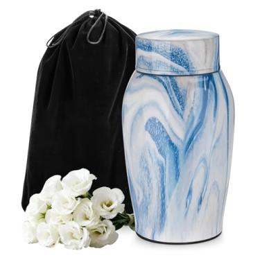 Imagem de SOITIS Urnas para cinzas humanas, mini urna para cinza macho fêmea, pequenas urnas para lembrança de cinzas humanas, cremação memorial de aço inoxidável, urna funerária decorativa - suporte de