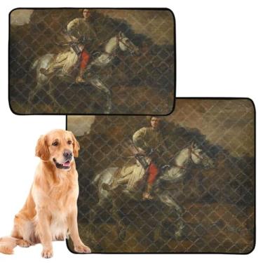 Imagem de TSENQUE Rembrandt Tapetes laváveis reutilizáveis para cães de estimação para cães absorventes absorventes para treinamento de penico à prova d'água, fofo, pequeno, pacote com 3