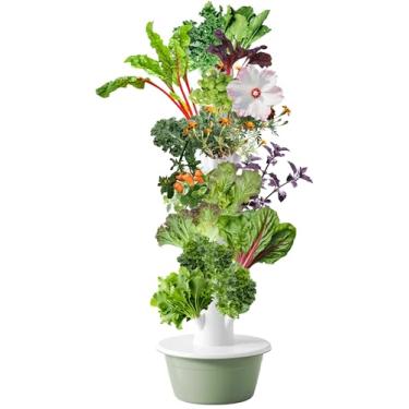 Imagem de Lifello Torre de sistema de cultivo hidropônico, 9 camadas, 36 pontos de plantas, kit de sistema de cultivo hidropônico, torre de jardim hidropônica vertical para ambientes internos e externos, torre