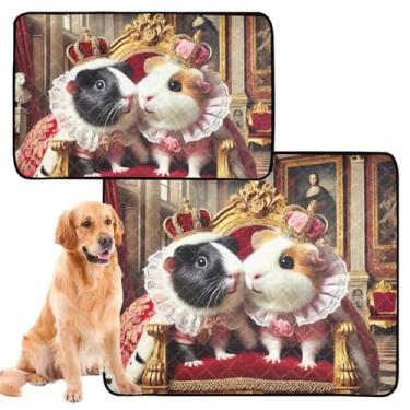 Imagem de Almofadas de xixi laváveis para cães, animais de estimação, almofadas engraçadas para gatos, porquinho-da-índia, hamster, absorventes para cães, tapete impermeável para cercadinho para cães, médio +