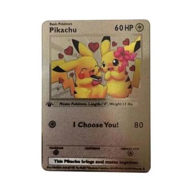 Imagem de Cartão Metálico Pokémon Dourado 10000 Pontos Arceus Charizard Raichu M