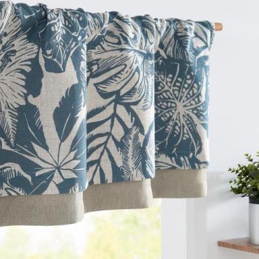 Imagem de JINCHAN Cenefa de Lino 127x41 cm Hoja Tropical