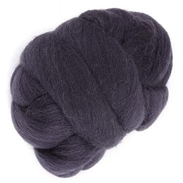 Imagem de Alomejor Lã para Feltragem de Agulha, 8 Cores 55g de lã Macia para Fiação e Artesanato, Artesanato Vívido para Feltragem, Costura, Aparar e Iniciantes Em Bricolage (47-preto)