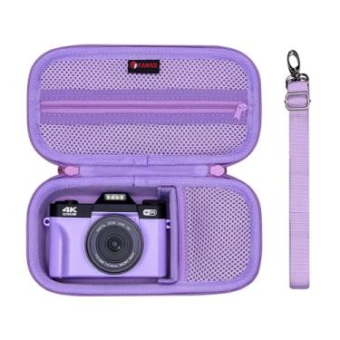 Imagem de XANAD Capa Para Câmera Digital Sony Alpha 6400, 6000, 6100, 6700, 6600/Rx100 Vii Ou Zv-1, Zv-1F, Zv-E10, Zv-E10 Ii, De Vlog 4K, Com Alça Ombro (Roxa) - Interna: 21,4 Cm X 9,9 5,6