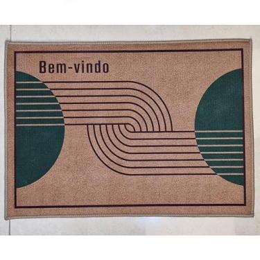 Imagem de Tapetes de Porta Bem Vindo 40x55cm Poliéster Capacho Decorativo para Entrada Casa Varanda(8)