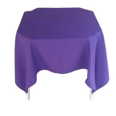 Imagem de Toalha de Mesa Quadrada Oxford Lisa com Bainha Toalha de Mesa 4 Lugares para Festa Buffet e Restaurante (Roxo,04 UNIDADES)