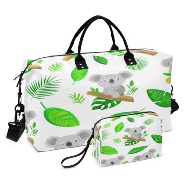 Imagem de CEBUGI Linda bolsa esportiva acolchoada de coala para mulheres, grande, bolsa de viagem de fim de semana, bolsas hospitalares para trabalho de parto e parto