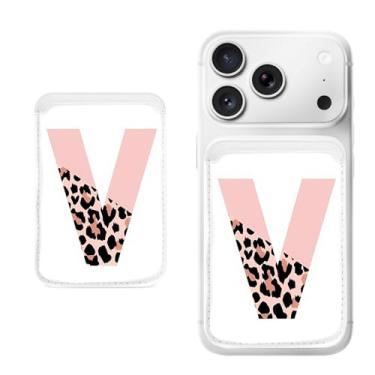 Imagem de Porta-cartão magnético para iPhone, capa fina de couro PU, capa para cartão, capa traseira para cartão, acessório de telefone fofo