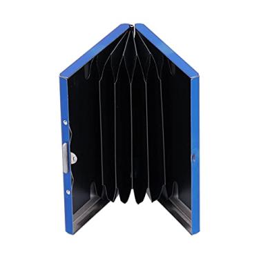 Imagem de GLOGLOW Porta-moedas Porta-cartões de Crédito, 6 Compartimentos, Acabamento Escovado, Estojo para Cartão de Visita para Homens e Mulheres, 6,5x9,5x1,3cm Em Aço Inoxidável RFID Nan (-cartões em
