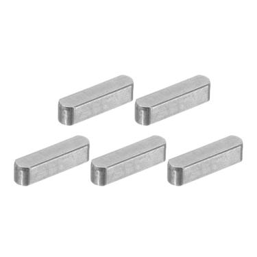 Imagem de uxcell Chave de pena de extremidade redonda, chave de eixo de acionamento paralelo de aço carbono de 4 x 4 x 16 mm, chaveta de máquina para conexão de fixação do tipo de eixo