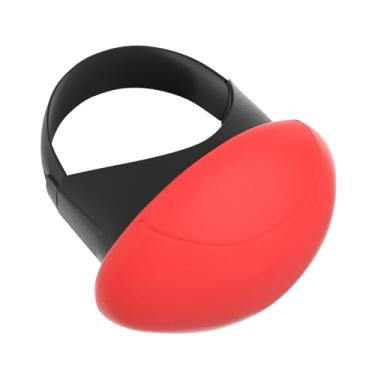 Imagem de Mingzhe Bola de Assistência de Volante Oval para Caminhões Carros, Alça Auxílio Fácil Instalação Universal, Reduz a Força Direção, Opera Livremente Com Toque Silicone (Vermelha)