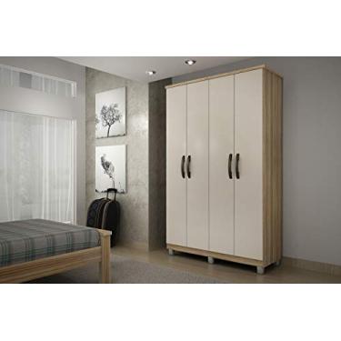 Imagem de Roupeiro 4 Pts Atenas Cedro/Off White - CHF Móveis