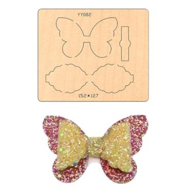 Imagem de YJIUYUANQ Molde de artesanato de couro, perfurador e cortador de madeira para projetos DIY - Laço