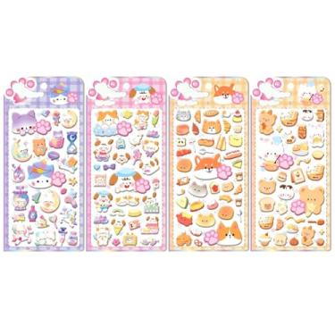 Imagem de Adesivos 3D para Scrapbooking, 4 Folhas de Pegada para, Adesivo para Capa de Telemóvel, Para Crianças Adolescentes Adultos Amantes de Artesanato Estudantes Scrapbooking Projetos