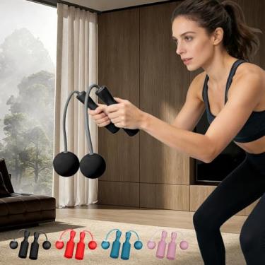 Imagem de Corda de pular sem fio para fitness – Corda de pular sem corda com bola de espuma, design sem emaranhados