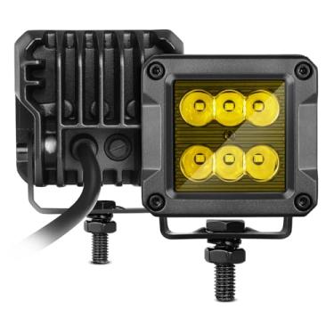 Imagem de Cápsulas de LED âmbar, Niking Auto 2 peças de 7,6 cm 120 W CREE LED Cubos de luz amarelo condução neblina off road luzes de trabalho super brilhantes luzes de ré reserva para caminhões, quadriciclo