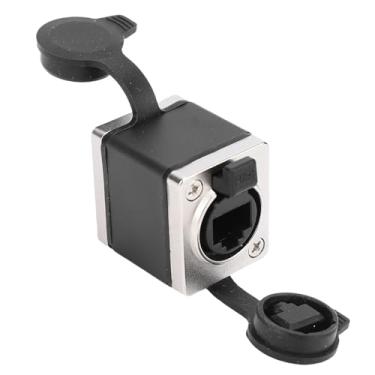 Imagem de Yunseity Acoplador RJ45, Acoplador Ethernet à Prova de água IP68 Fêmea para Fêmea Com Estrutura de Travamento, para Cabos Cat5e Cat6 Cat7 Cat8, Câmeras de Segurança Externas, Aplicações