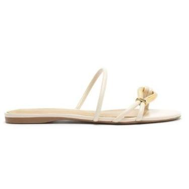 Imagem de Sandália Minimal com Metal Dourado Lançamento Arezzo-Feminino