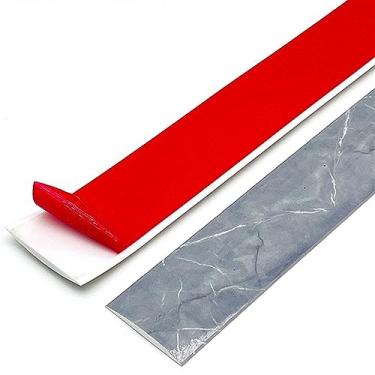 Imagem de GQQGSHOP Tiras de cobertura de piso de 1 m, tiras de transição de piso, barras de limite, tiras de união de piso de perfil de transição de PVC autoadesivas, tira divisória de porta, divisor de piso