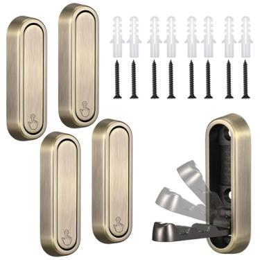 Imagem de LEIFIDE 4 ganchos de parede dobráveis antigos de 7,5 cm, ganchos dobráveis para casaco, toalha, chapéu, bolsa, mochila