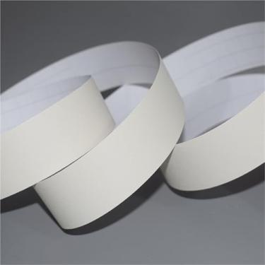 Imagem de Acabamentos de moldagem de rodapé de PVC, borda de papel de parede autoadesiva, fita de reparo de borda para banheiro, sala de estar, cozinha (bege, 1,5 cm x 50 m)