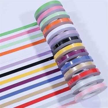 Imagem de Borda de papel de parede para moldagem de 50 m - borda de parede autoadesiva para borda de parede à prova d'água borda de teto moldura de porta linha de cintura decoração interior cozinha banheiro