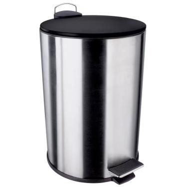 Imagem de Lixeira Euro Home Com Pedal Lix2256-pt Em Inox E Pp - 12 L