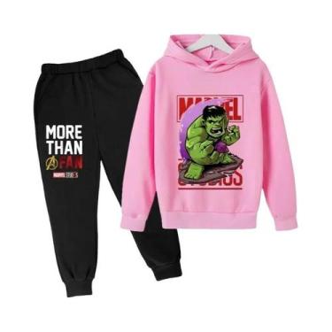 Imagem de Conjunto De Moletom Com Capuz Do Hulk Para Crianças, Suéter E Calças D