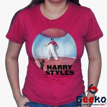 Imagem de Baby Look Harry Styles 100% Algodão - Pop - Geeko, Rosa pink letra pre