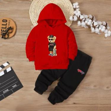 Imagem de Conjunto de moletom infantil - Mc kids , Vermelho, 4