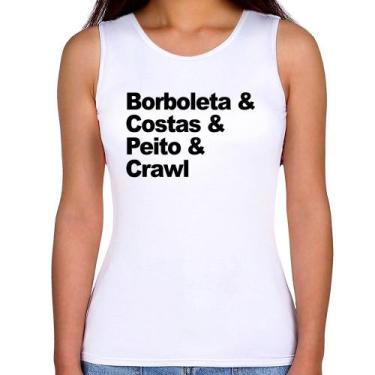 Imagem de Regata Feminina Borboleta & Costas & Peito & Crawl - Foca na Moda, Bra