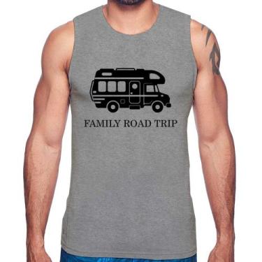 Imagem de Regata Family Road Trip Motorhome - Foca na Moda, Cinza, GG