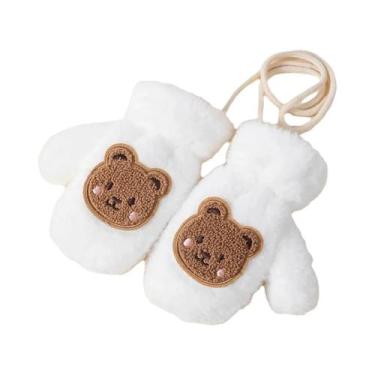 Imagem de Luvas De Inverno Quentes Para Bebês Meninos E Meninas Com Estampa De U