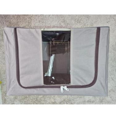 Imagem de Caixa Organizadora Dobrável 66L com Tampa e Zíper Ideal Armazenar Roup