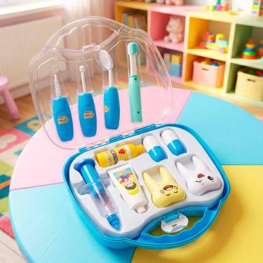 Imagem de Brinquedo Maleta Dentista Médico Odontologia Acessórios 11pç