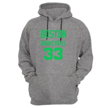 Imagem de Blusa Moletom Capuz Basquete Boston Basketball número 33 - Loja Click 