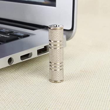 Imagem de Luqeeg Extensor de Adaptador de áudio Estéreo de 3,5 Mm Fêmea para Fêmea para Fones de Ouvido, Acoplador de Conector de Níquel para Transmissão de Som de Qualidade, Design Antioxidação para Sistemas