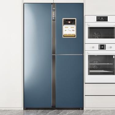 Imagem de Wallercity Papel de parede azul escuro descasque e cole papel de contato para bancadas, papel de parede índigo removível autoadesivo para geladeira à prova d'água armários de cozinha adesivo de papel