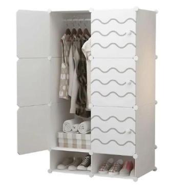 Imagem de Organizador Modular 6 Portas Armário Roupa Arara e Sapateira - Yeet