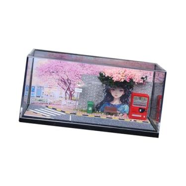 Imagem de Fiocias Vitrine para Dioramas em Escala 1/64, Ideal para Armazenar Miniaturas de Carros, com Cenário para Diorama.