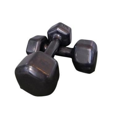 Imagem de Par Halter Sextavado Emborrachado 5 Kg - Anilhas&Cia