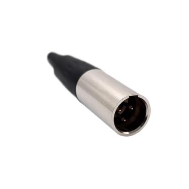 Imagem de 1 peça Mini XLR 3/4/5/6/7 pinos fêmea/macho plugue macho conector de microfone pequeno XLR microfone microfone reto para solda de cabo (plugue macho de 3 pinos)
