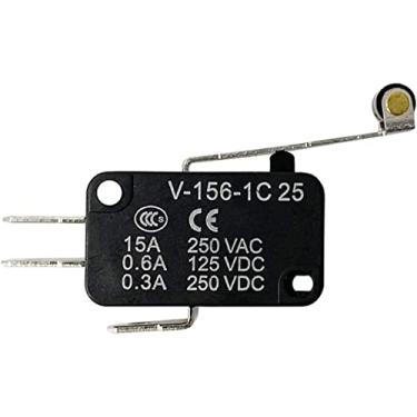 Imagem de Interruptor limite de interruptores V-156-1C25 Interruptor de limite de redefinição momentânea de alavanca de dobradiça longa para roteador
