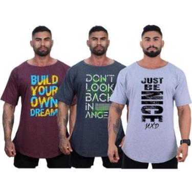 Imagem de Kit 3 Camisetas Morcegão Masculina MXD Conceito Fitness Academia Musculação-Masculino
