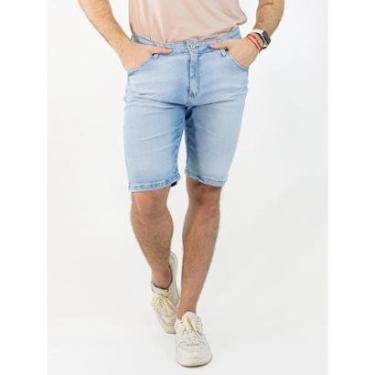 Imagem de Bermuda Masculina Slim Jeans Clássica Delavê Algodão Anticorpus-Masculino