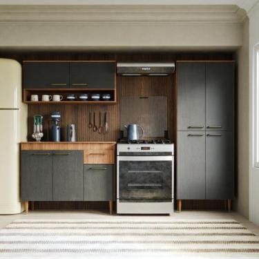 Imagem de Armário de Cozinha Completo Antonella MDF MDP 186cm com Balcão, Gaveta